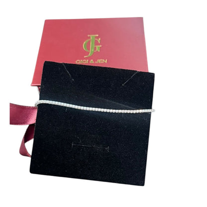 Classic Thin Tennis Bracelet  925 Sterling Silver Cubic Zirconia