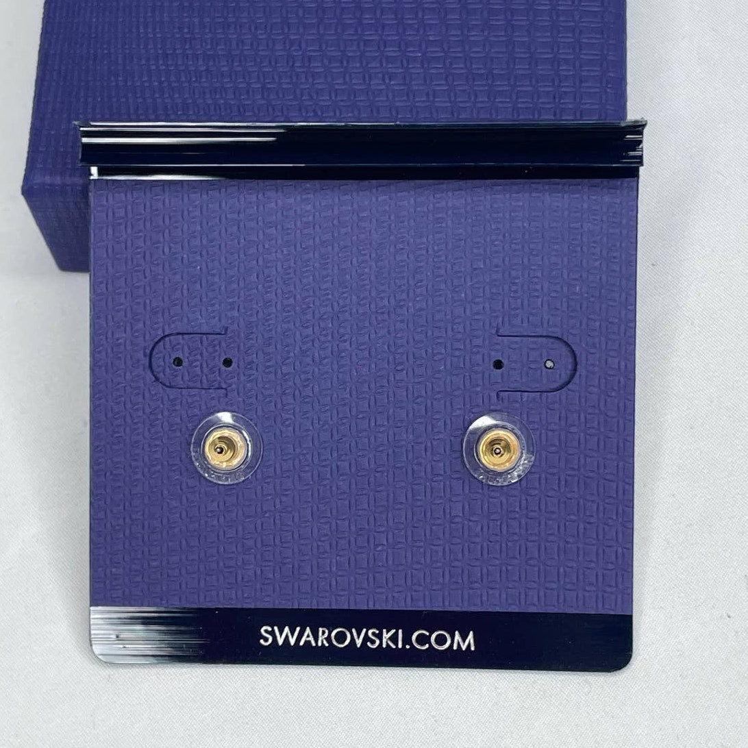 Swarovski Tarot Magic Stud Pierced Earrings White, Gold-tone plated