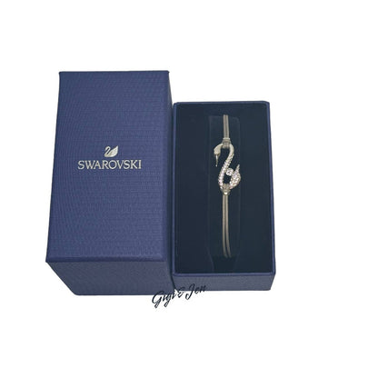 Swarovski Power Collection Hook Bracelet Dark Gray, Ruthenium plated