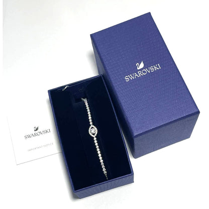 swarovski  Subtle bracelet Evil eye, White, Rhodium plated New