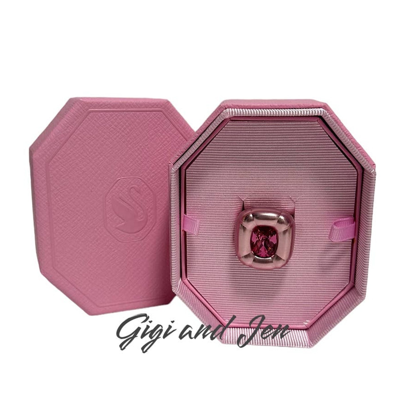 Swarovski Dulcis cocktail ring Cushion cut, Pink  58 / 8 USA