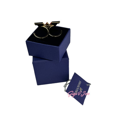 Swarovski Fit Wonder Woman double ring Gold tone 50-52