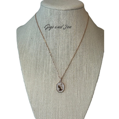Swarovski Signum pendant Swan, Long, White, Rose gold-tone plated Necklace