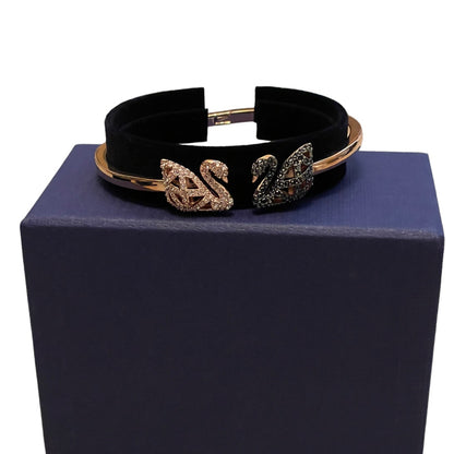 Swarovski Facet Swan Bangle Bracelet Multi Color, Size M