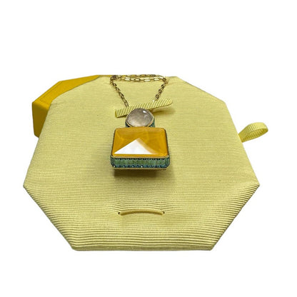 Swarovski Orbita necklace Square cut, Multicolored, Gold-tone plated