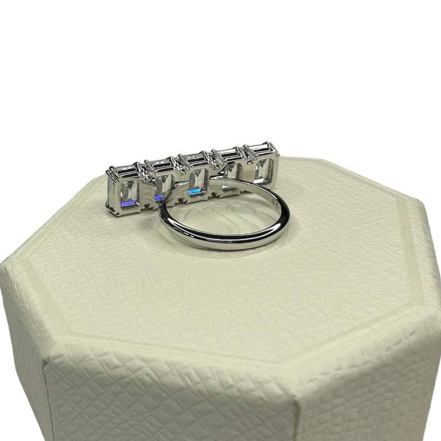 Swarovski  Millenia ring, Octagon cut, White, Rhodium plated