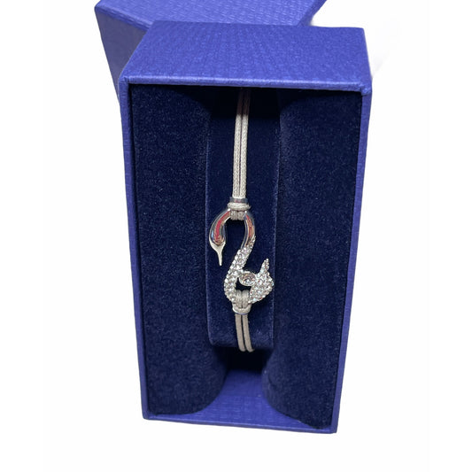 Swarovski Power Collection Hook Bracelet Gray, Rhodium plated