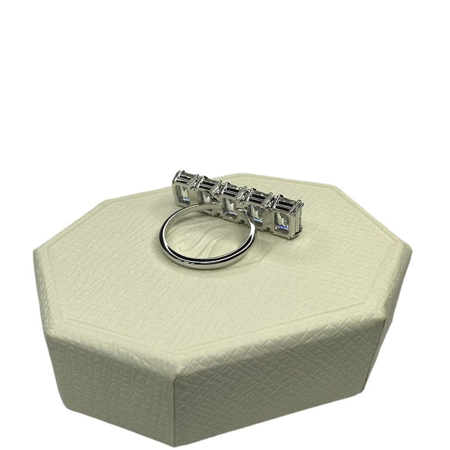 Swarovski  Millenia ring, Octagon cut, White, Rhodium plated