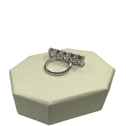 Swarovski  Millenia ring, Octagon cut, White, Rhodium plated