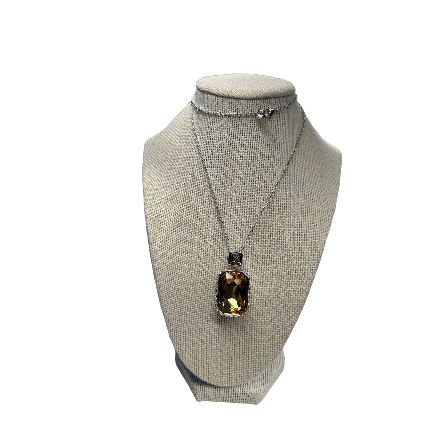 Swarovski Elegance of Africa pendant Set (2), Brown, Rhodium plated Necklace