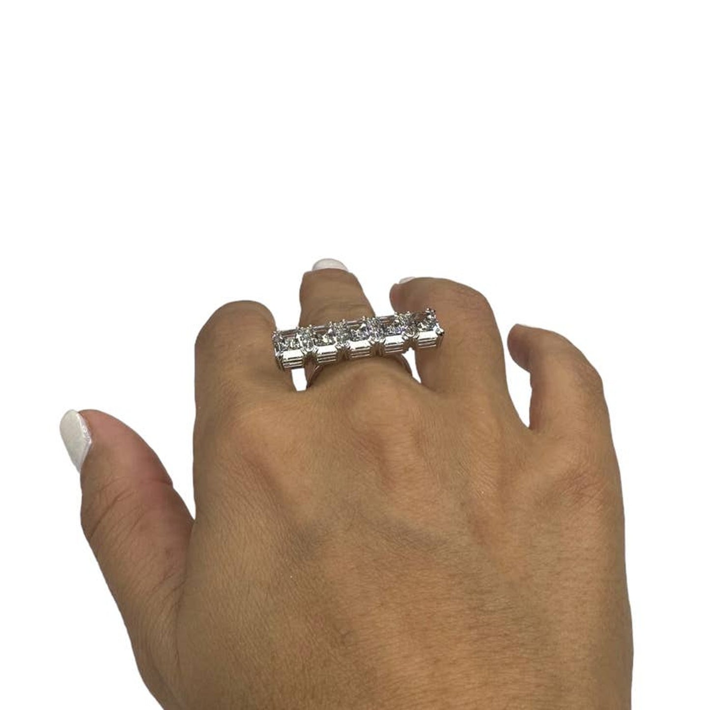 Swarovski  Millenia ring, Octagon cut, White, Rhodium plated