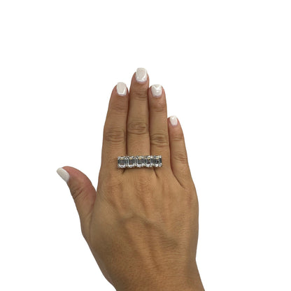 Swarovski  Millenia ring, Octagon cut, White, Rhodium plated