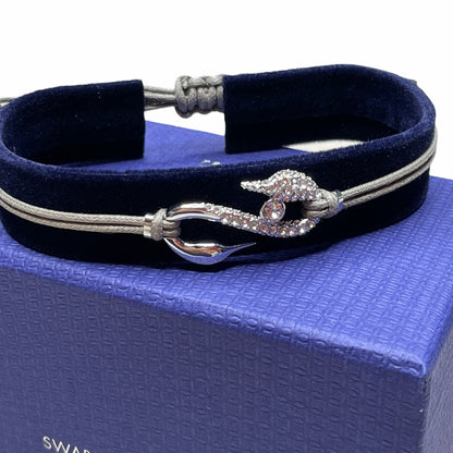 Swarovski Power Collection Hook Bracelet Gray, Rhodium plated