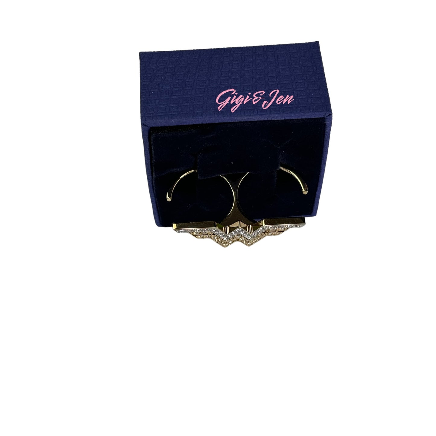 Swarovski Fit Wonder Woman double ring Gold tone 50-52