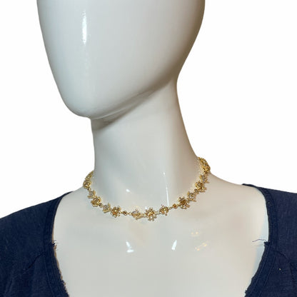 Swarovski Olive All Round Necklace Multi Color Gold Plated