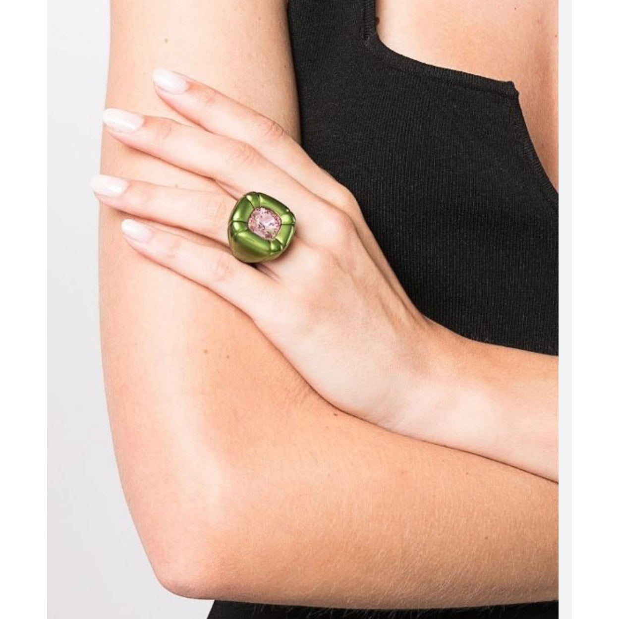 Swarovski Dulcis Cocktail Ring sizen 55 / 7 Green New