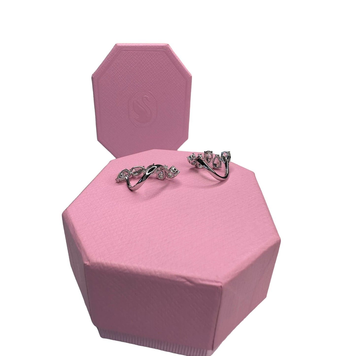 Swarovski Millenia cocktail ring Set, White, Rhodium plated 50/52 EUR - 5/6 USA