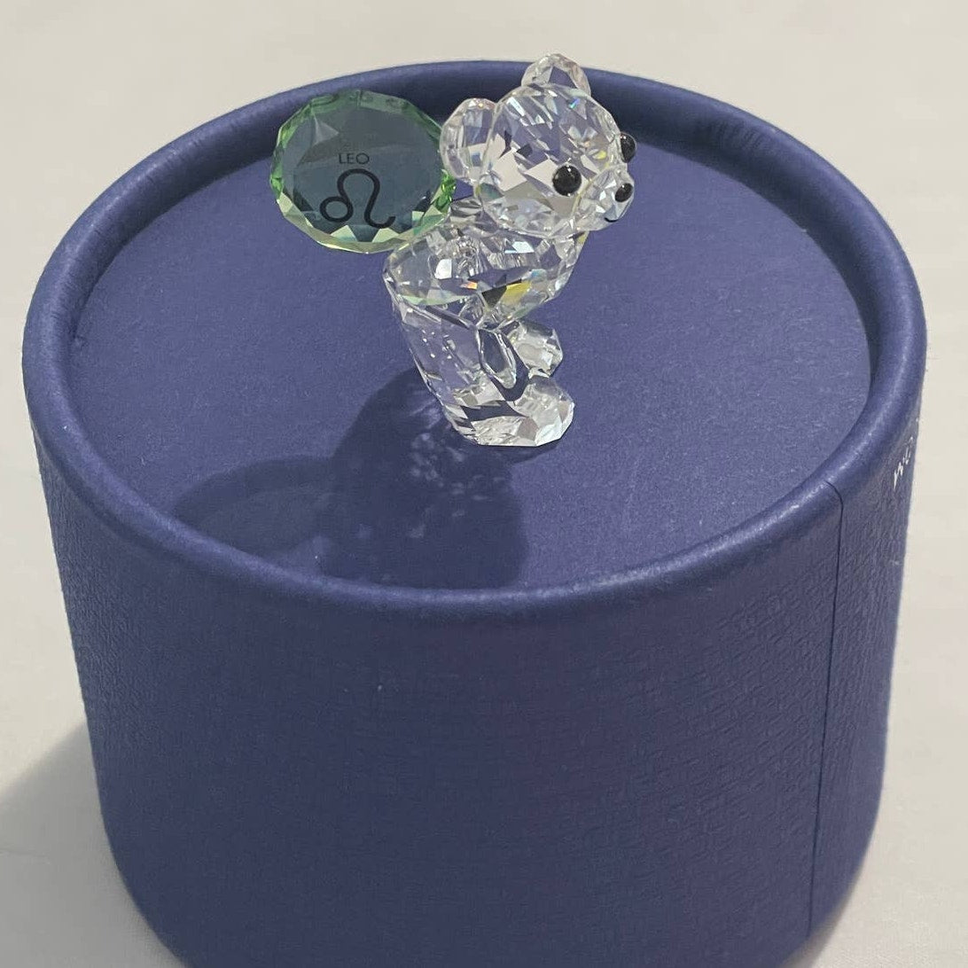 Swarovski Crystal Figurine, Kris Bear Horoscope Leo New