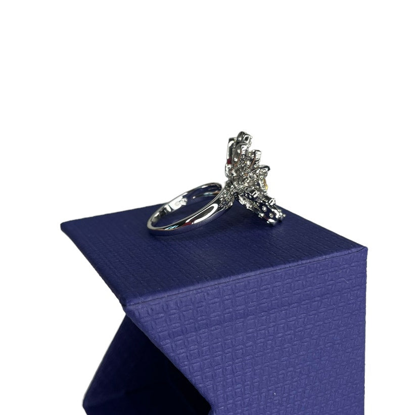 Swarovski Eternal Flower ring Flower, Yellow, Mixed metal finish Eur 58 / USA 8