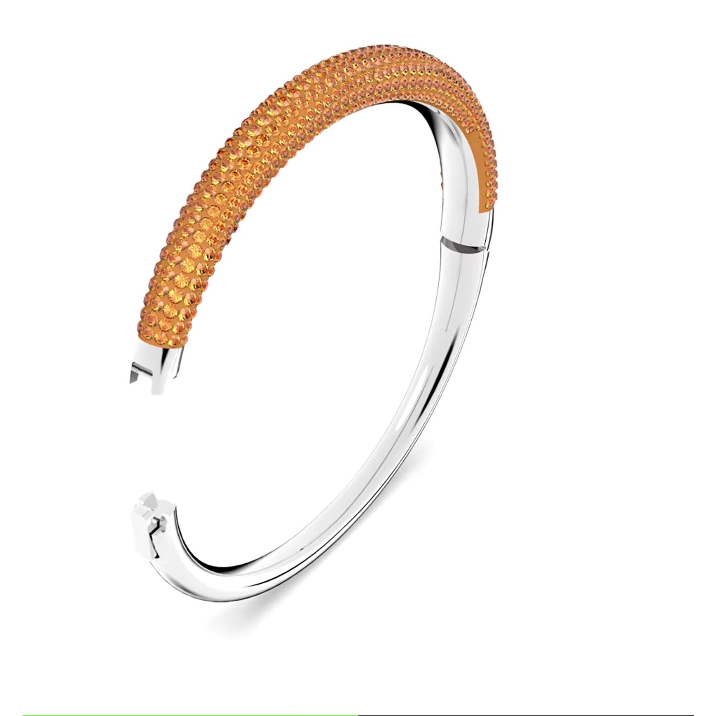 Swarovski atelier Tigris bangle Orange, Rhodium plated