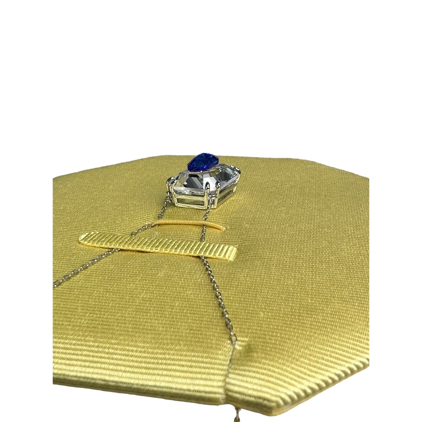 Swarovski Chroma Octagon cut, Blue, Rhodium plated Necklace