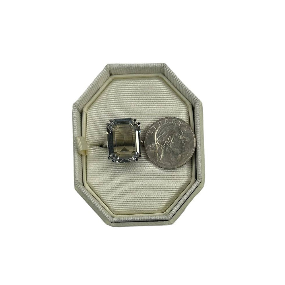 Swarovski Mesmera cocktail ring Octagon cut, White, Rhodium plated 55 EUR / 6.75 USA