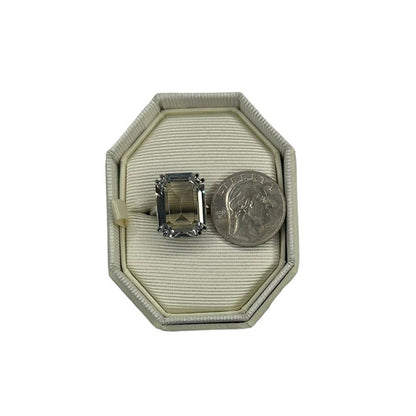 Swarovski Mesmera cocktail ring Octagon cut, White, Rhodium plated 55 EUR / 6.75 USA
