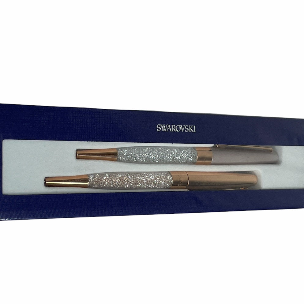 Swarovski Crystalline Ballpoint Rose Tone Pen Set