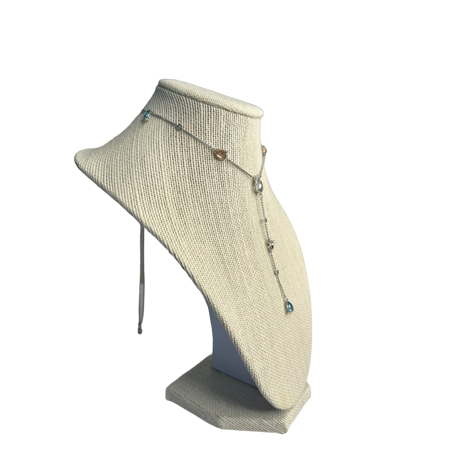 Swarovski Crystal Sunny Y Necklace, Light Multi-Colored, Rhodium Plated 5518415