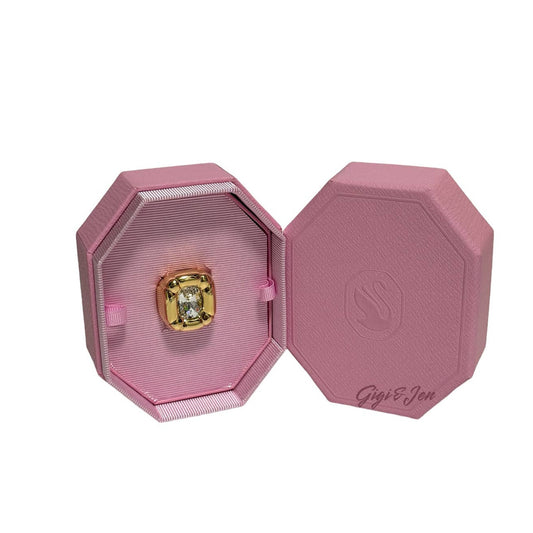 Swarovski Dulcis Cocktail Ring Size 58/ 8 Color gold New