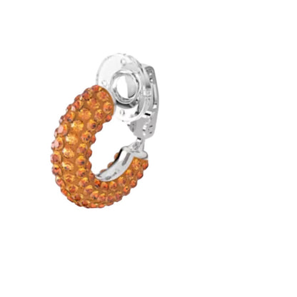 Swarovski Tigris ear cuff SINGLE , Orange, Rhodium plated New