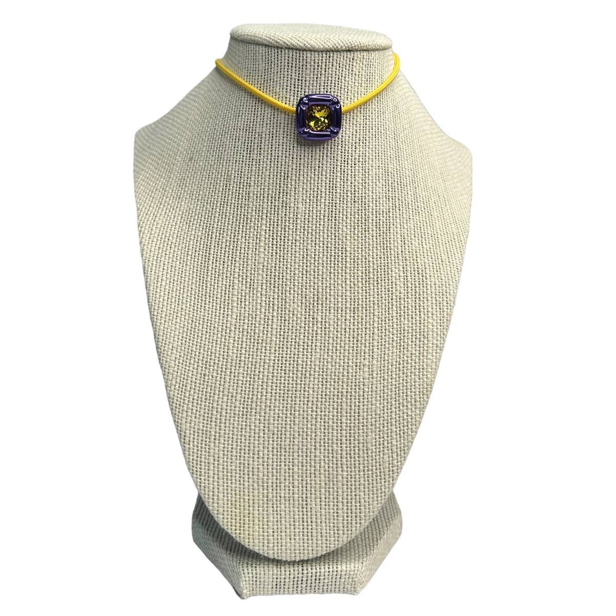 Swarovski Dulcis Cushion cut, Purple Choker Necklace