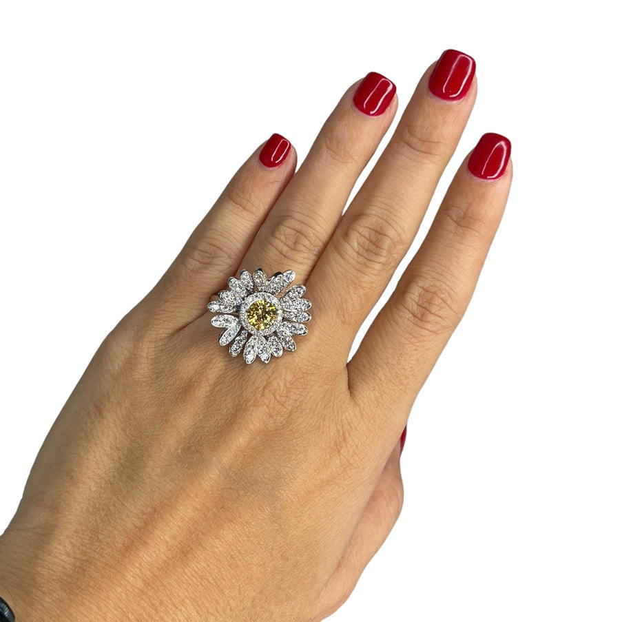 swarovski Eternal Flower ring Flower, Yellow, Mixed metal finish 55 EUR / USA 6