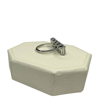 Swarovski  Millenia ring, Octagon cut, White, Rhodium plated