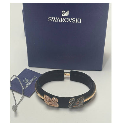 Swarovski Facet Swan Bangle Bracelet Multi Color, Size M