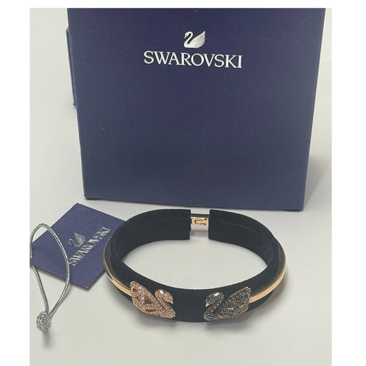 Swarovski Facet Swan Bangle Bracelet Multi Color, Size M