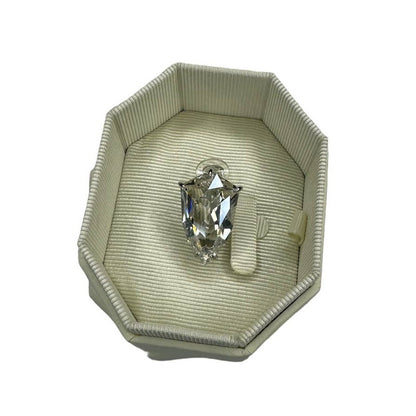 swarovski Mesmera clip earring Single, Trilliant cut, White, Rhodium plated