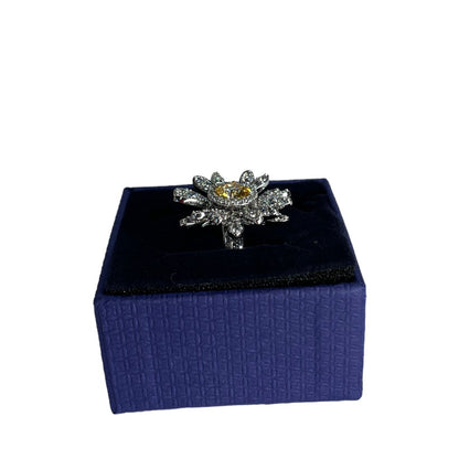 Swarovski Eternal Flower ring Flower, Yellow, Mixed metal finish Eur 58 / USA 8
