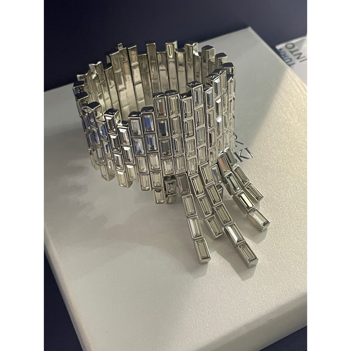 Swarovski Atelier Crystal Silver Shade Fluid Azzurro Bracelet 5483204