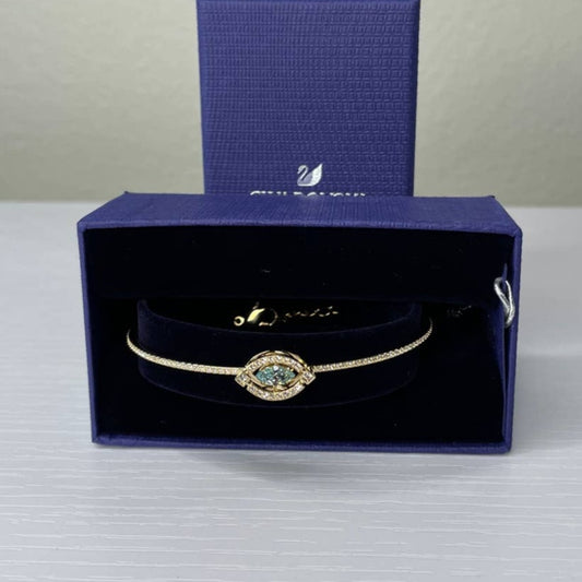 Swarovski Sparkling Dance Bracelet Medium Gold Tone