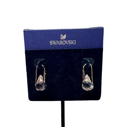 Swarovski Lunar drop earrings Pink, Rose gold-tone plated