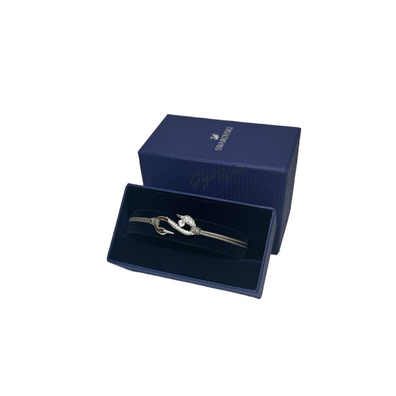 Swarovski Power Collection Hook Bracelet Dark Gray, Ruthenium plated