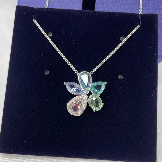 Swarovski Sunny multicolor Necklace Light multi-colored, Rhodium plated