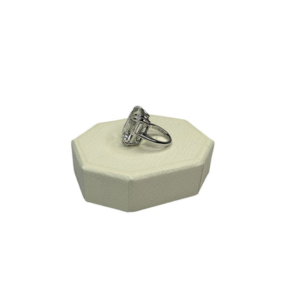 Swarovski Mesmera cocktail ring Octagon cut, White, Rhodium plated 55 EUR / 6.75 USA