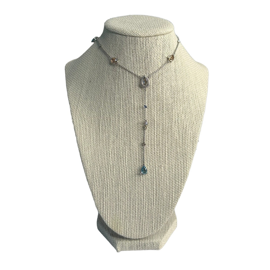 Swarovski Crystal Sunny Y Necklace, Light Multi-Colored, Rhodium Plated 5518415