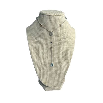 Swarovski Crystal Sunny Y Necklace, Light Multi-Colored, Rhodium Plated 5518415