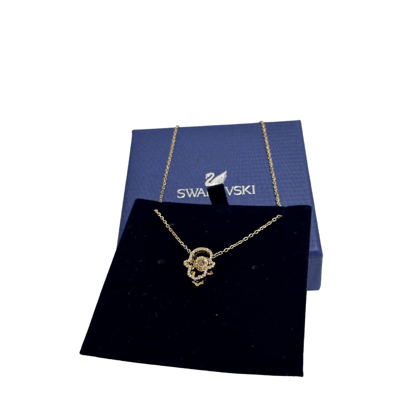 Swarovski Luckily Hamsa hand Pendant Necklace in Gold Tone Plated