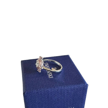 Swarovski Sunshine ring Mixed cuts, Sun, Pink, Rhodium plated 55 / 7