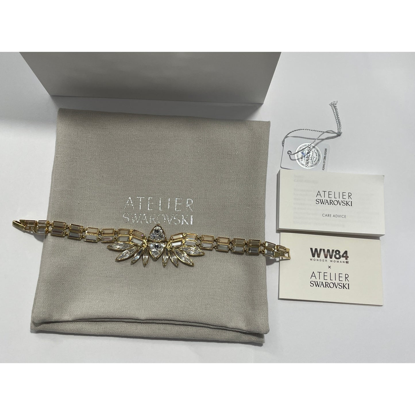 Swarovski Wonder Woman bangle Gold tone, Gold-tone plated New