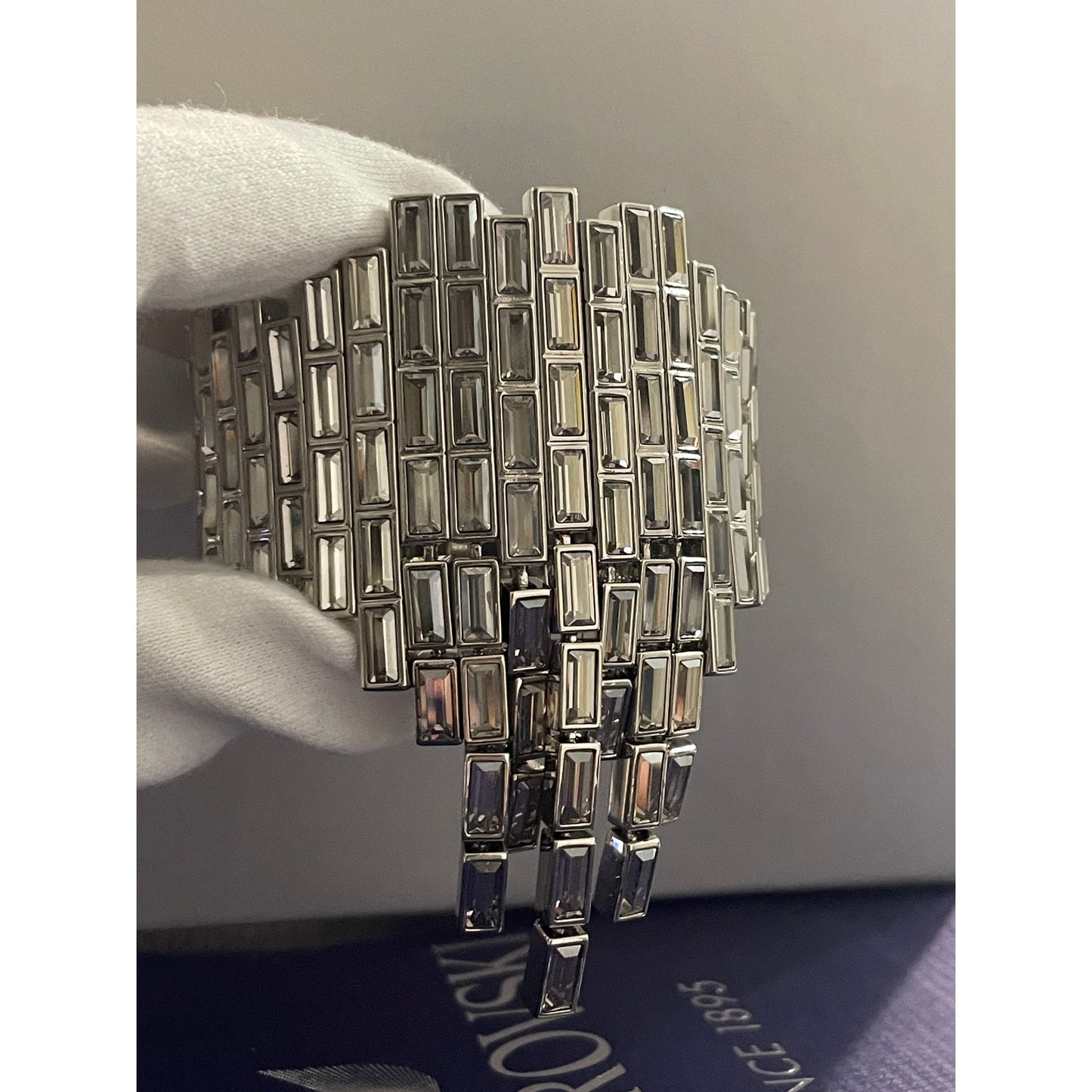 Swarovski Atelier Crystal Silver Shade Fluid Azzurro Bracelet 5483204